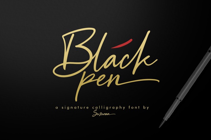 Przykład czcionki Black Pen